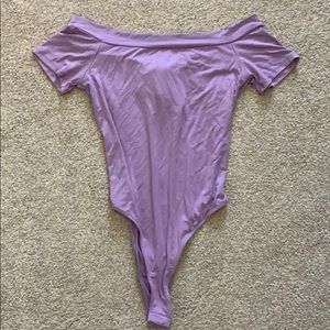Lilac Off the Shoulder Body Suit